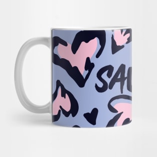 Cute Leopard Heart Pattern Savage Print Mug